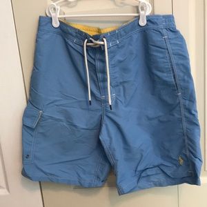 Polo Swim Trunks light Blue/Yellow